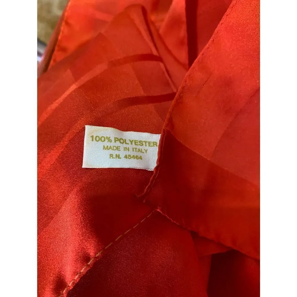Red Satin Scarf Made in Italy
